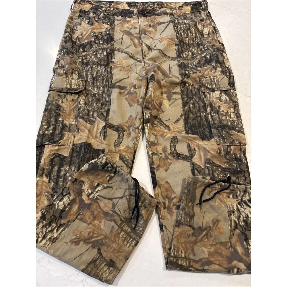 Vintage USA Commander Pants Mens L 38-40 Camo Adjustable Waist Hunting Cargo - Picture 5 of 8